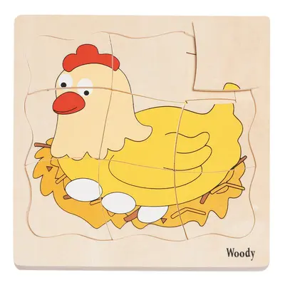 WOODY - Puzzle a táblán A tyúk fejlődése