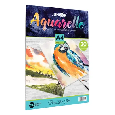 JUNIOR - Vázlatoló és festő pad Aquarelle A4 20 lap, 180g/m2