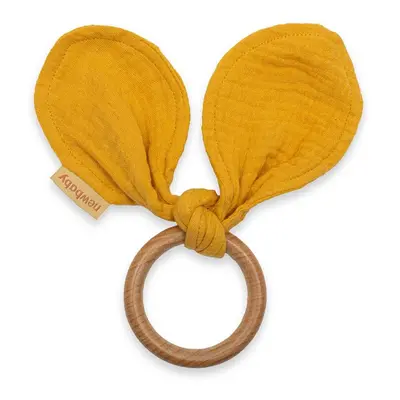 NEW BABY - Rágóka levelekkel Ears mustard