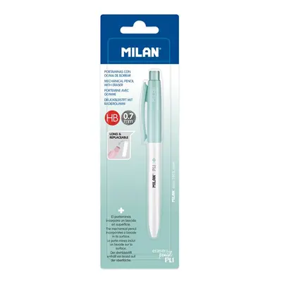 MILAN - Micro Pencil / ceruza PL1 Antibakteriális HB 0,7 mm - türkizkék, buborékfólia