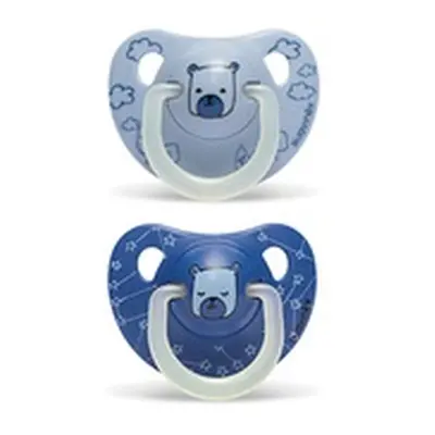 SUAVINEX - Cumi DAY & NIGHT SIL. 6-18m - BLUE BEAR - KÉK MÉRGE