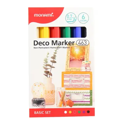 ASTRA - MONAMI Deco Marker 463, 0,7mm, BASIC SET, 6db, 20800015070