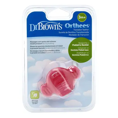 DR.BROWNS - Orthees Soother Shaped Teether 3m+ rózsaszín (TE332)