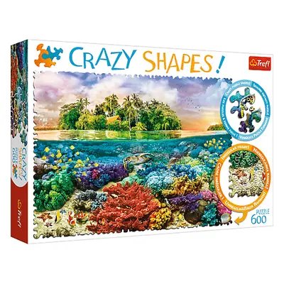 TREFL - Puzzle 600 Crazy Shapes - Trópusi sziget