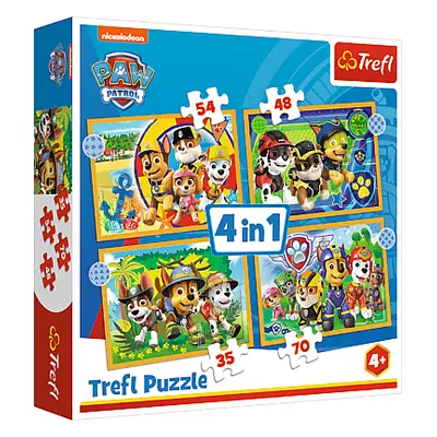 TREFL - Puzzle 4 az 1-ben – Paw Patrol Holidays / Viacom PAW Patrol