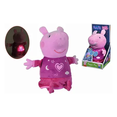 SIMBA - Peppa Pig 2in1 plüss alvajáró, játék + fény, rózsaszín, 25 cm