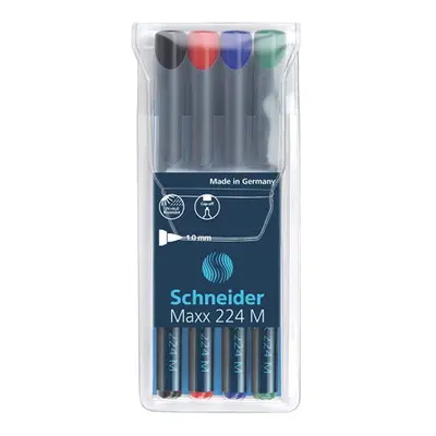 SCHNEIDER - Tartós filctoll, OHP, 1 mm, "Maxx 224 M", 4 különböző színben