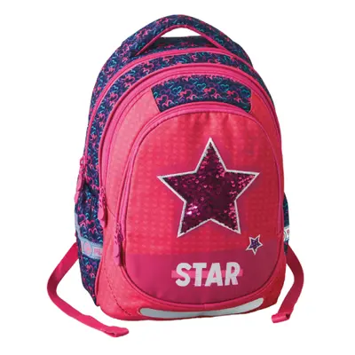 PLAY BAG - Iskolai hátizsák Maxx Play, Pink Star