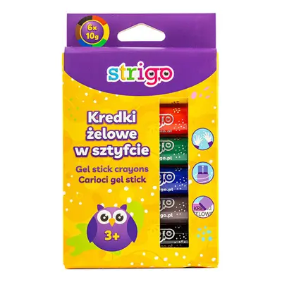 STRIGO - Viaszos gél zsírkréták 6 szín