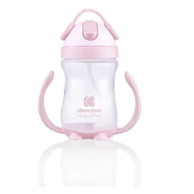 KIKKABOO - Bögre szilikon szívószállal 300ml 12m+ Pink