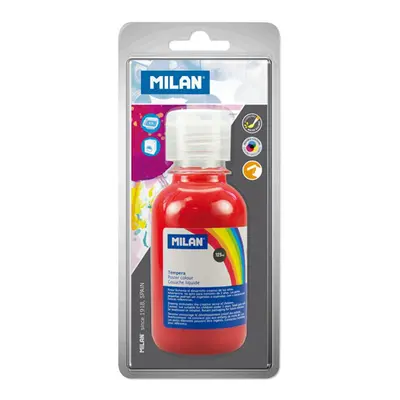 MILAN - Temperafesték 125 ml piros - buborékfólia