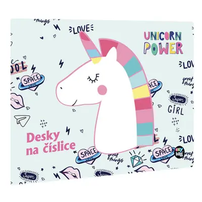 KARTON PP - Táblázatok számjegyekhez Unicorn Iconic