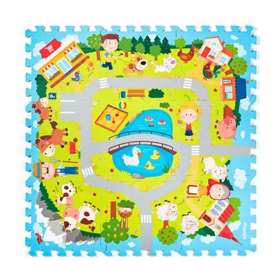 PLASTICA - Hab Puzzle falu, 9 db