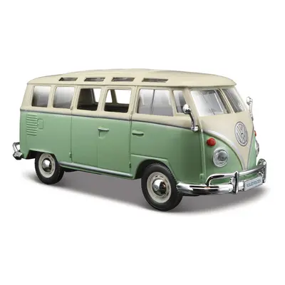 MAISTO - Volkswagen Van Samba, zöld/tejszín, 1:25