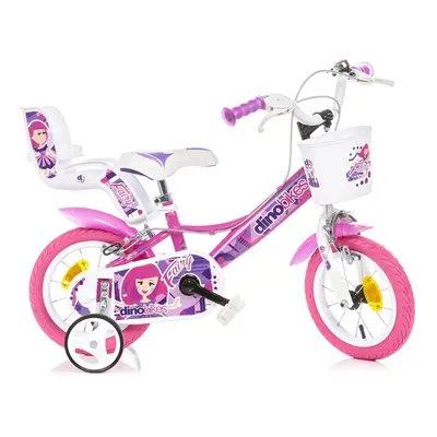 DINO BIKES - Gyermek kerékpár 12" 124RSN-09FY Fairy - rózsaszín