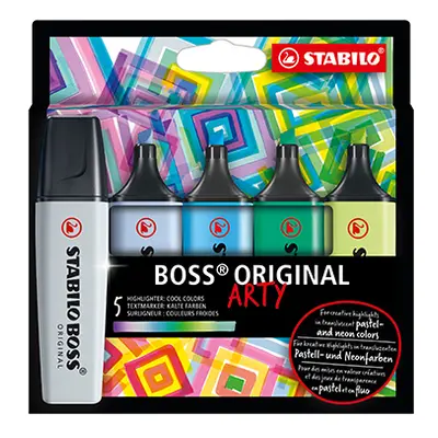 STABILO - Highlighter - BOSS ORIGINAL - ARTY - 5 db-os kiszerelés - 5 különböző színben