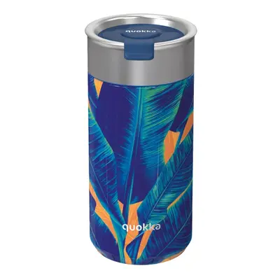 QUOKKA - Rozsdamentes acél termo bögre szűrővel BLUE JUNGLE, 400ml, 40070