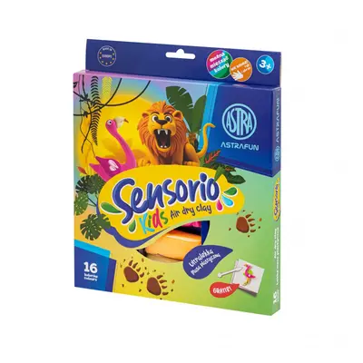 ASTRA - Modellező gyurma ( Air dry clay ) Sensorio Kids Jungle, 16 szín , 336123023