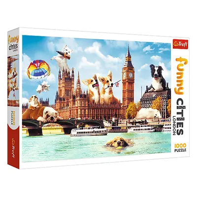 TREFL - Hit Puzzle 1000 Crazy City - Kutyák Londonban