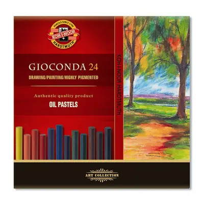 KOH-I-NOOR - Olajkréta KOH-I-NOOR GIOCONDA színes, 24 darabos készlet - olajpasztellkréta