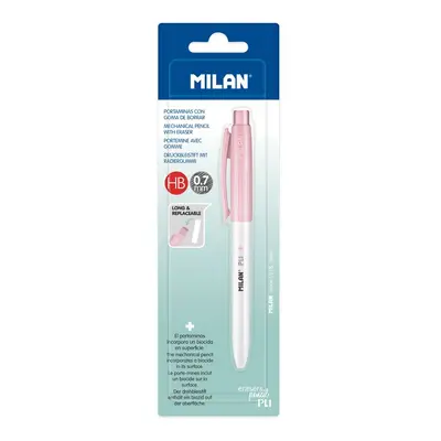 MILAN - Mikro ceruza / Pentel PL1 Antibakteriális HB 0,7 mm - rózsaszín, buborékfólia