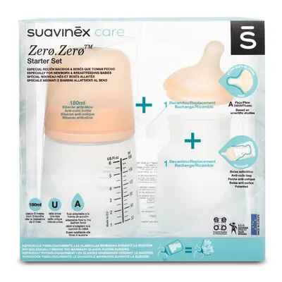 SUAVINEX - ZERO ZERO anti-colic cumisüveg 180 ml A - SET