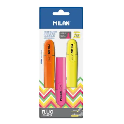 MILAN - Highlighter Fluo Marker - 3 darabos készlet