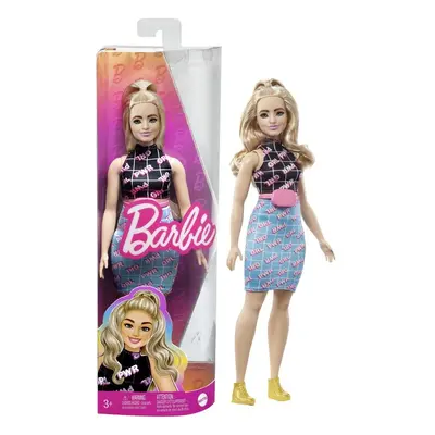 MATTEL - Barbie modell - fekete és kék ruha vesével