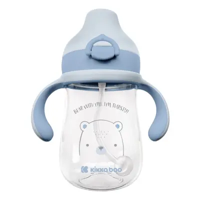 KIKKABOO - Bögre szilikon szájkosárral 300ml 6m+ Bear with me Blue