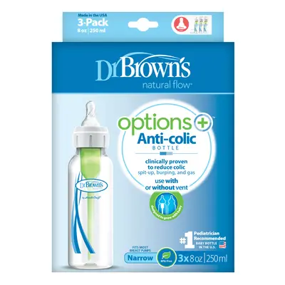 DR.BROWNS - Antikolikus palack Options+ keskeny 3x250ml műanyag (SB83005)