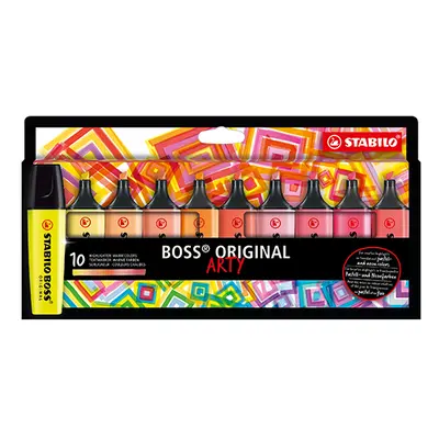 STABILO - Highlighter - BOSS ORIGINAL - ARTY - 10 csomag - 10 különböző színben