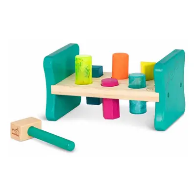 B-TOYS - Fából készült Pound & Play Push Pull tolóhúzó játék