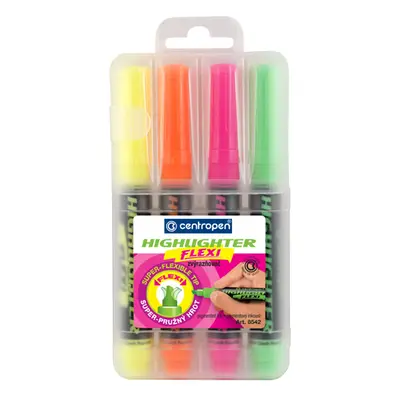 CENTROPEN - Highlighter 8542 FLEXI NEON - 4 darabos készlet