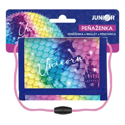 JUNIOR - Gyermek textil pénztárca - 6. sorozat - Unicorn