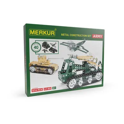 MERKUR - Army készlet, 674 alkatrész, 40 modell