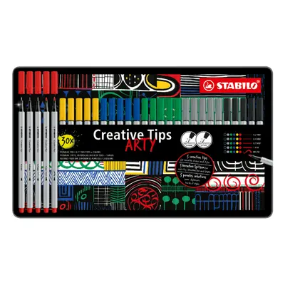 STABILO - Kreatív készlet Creative Tips CLASSIC (6 különböző színben) 30 db készlet fémlemezből