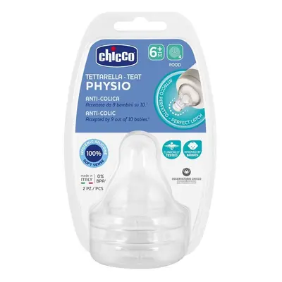 CHICCO - Perfect 5 fiziológiás szilikon cumisüveg cumi, cefre 6 m+, 2 db