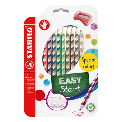 STABILO - Zsírkréták EASYcolors jobbkezesek számára - 12 db set reszelővel