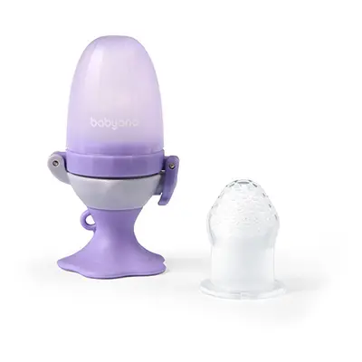 BABYONO - Szilikon cumi etetéshez Flower violet 6m+