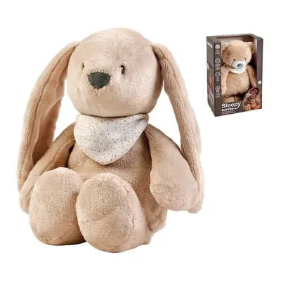 NATTOU - Plüss zenélö játék, fénnyel és egy sírásérzékelő 4in1 Sleepy Bunny Beige 0hónap+