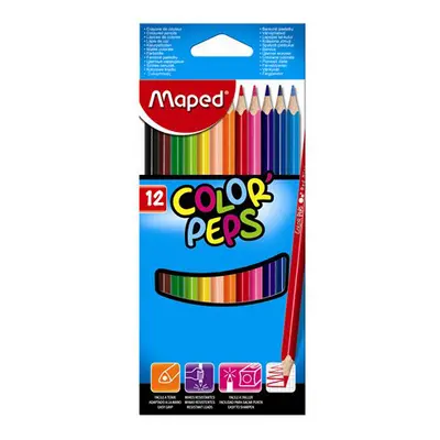 MAPED - Háromszögletes zsírkréták "COLOR`PEPS", 12 db