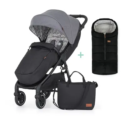 PETITE&MARS - Sport babakocsi Royal2 Black Ultimate Grey + lábzsák Jibot INGYENES