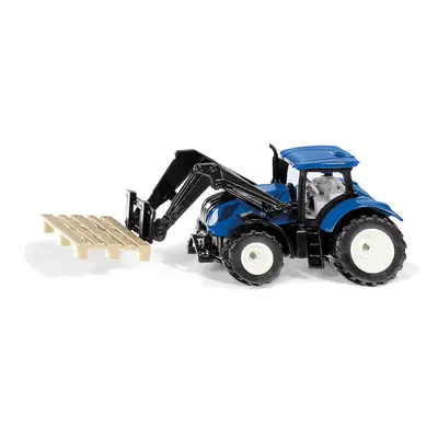 SIKU - Blister - New Holland traktor raklapvillával és raklappal