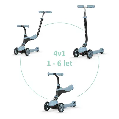 QPLAY – Robogó / fútobicikli Sema Blue, 1-6 év, 50 kg-ig