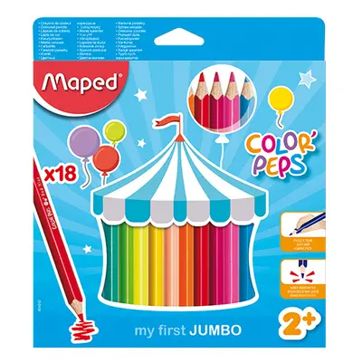 MAPED - Színes ceruzák háromszög alakú JUMBO Color' Peps18db