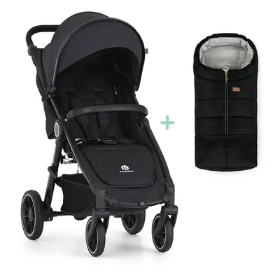 PETITE&MARS - Sport babakocsi Street2 RWS Black Perfect Black + lábzsák Jibot INGYENES