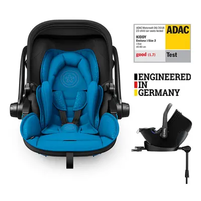 KIDDY - Autósülés Evoluna i-size 2 + Isofix talp 40-83 cm Summer Blue BZP