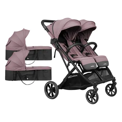 CASUALPLAY - Sport babakocsi ikreknek Tour Twin Max, 2x mély kosár - Misty Pink