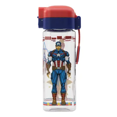 STOR - Lock négyzet alakú műanyag ivópalack AVENGERS, 550ml, 74102