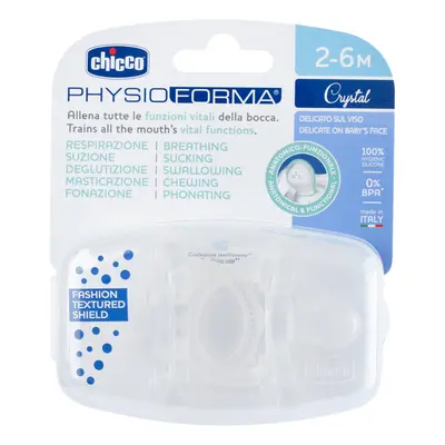 CHICCO - Cumi Physio Luxe full szilikon 2-6m crystal 2 db